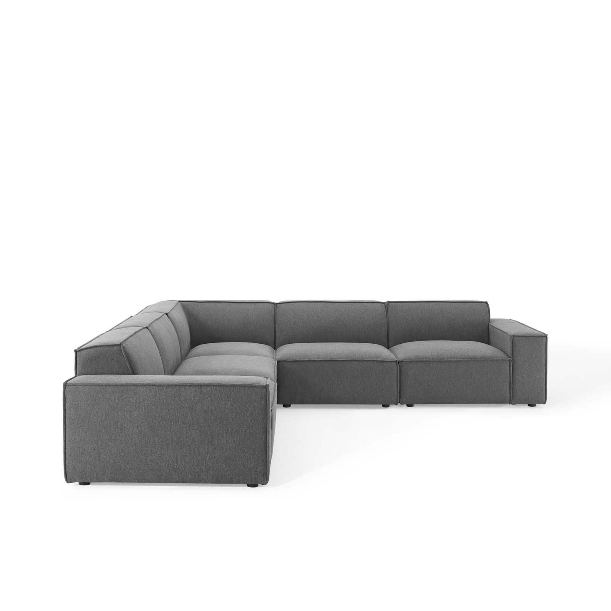 Angle. Modway - Restore 5-Piece Sectional Sofa by Modway - Brown.