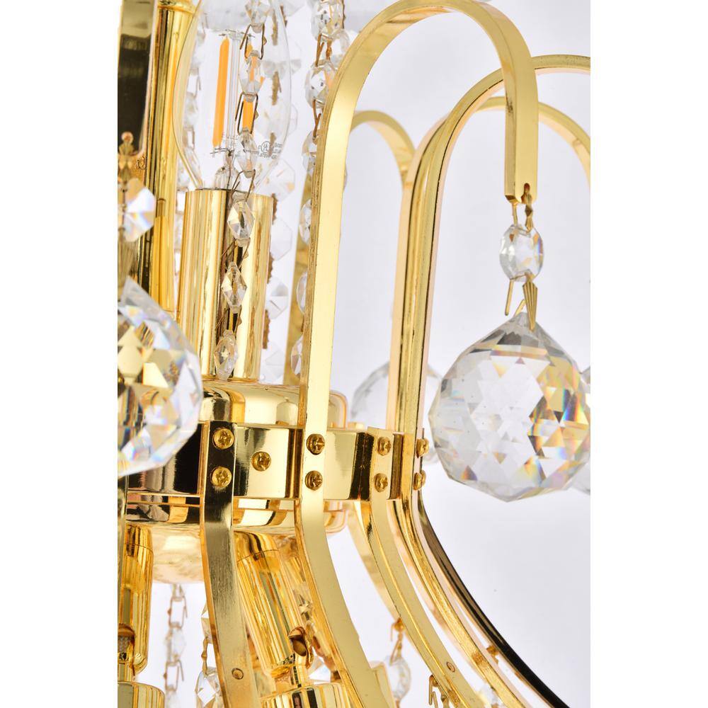 Alt View 2. Elegant Lighting - Toureg 10 light Gold Pendant Clear Royal Cut Crystal - Gold.