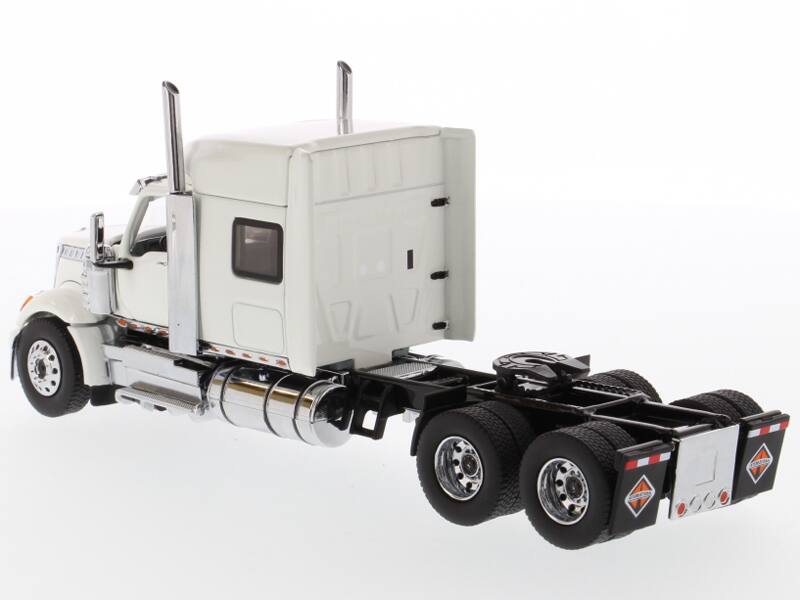 Alt View 1. Diecast Masters - International LoneStar Sleeper Cab Truck Tractor White 1/50 Diecast Model by Diecast Masters.