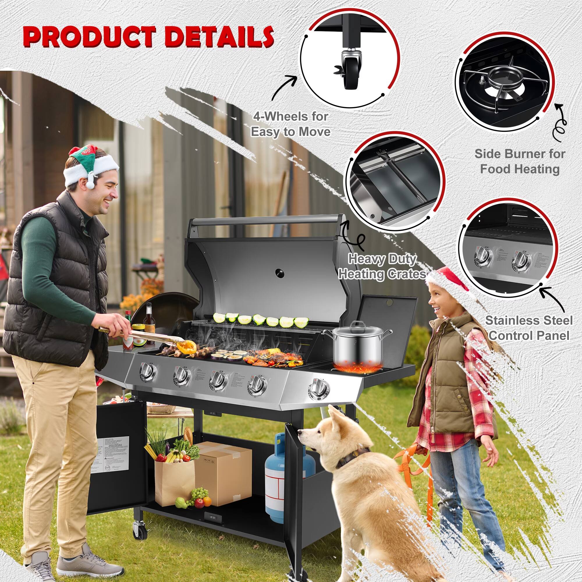 PRODUCT DETAILS

- 4-Wheels for Easy to Move
- Side Burner for Food Heating
- Heavy Duty Heating Crates
- Stainless Steel Control Panel