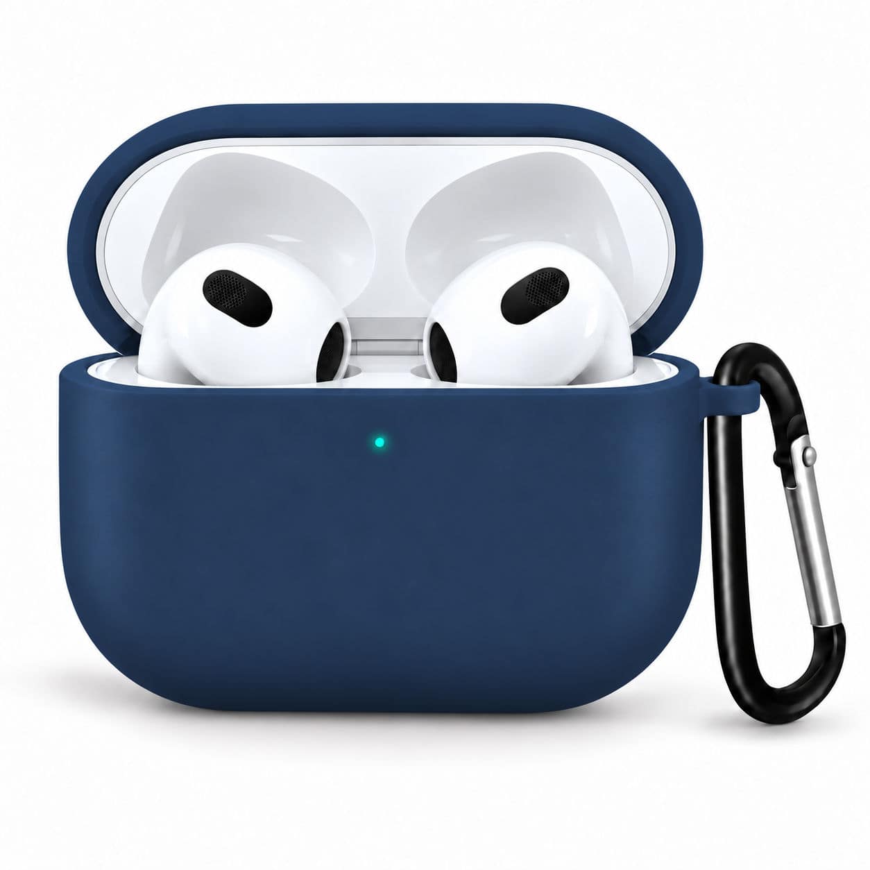 Entronix - Liquid Silicone Case for AirPods 3rd Generation - Ultimate Protection and Comfort - Navy