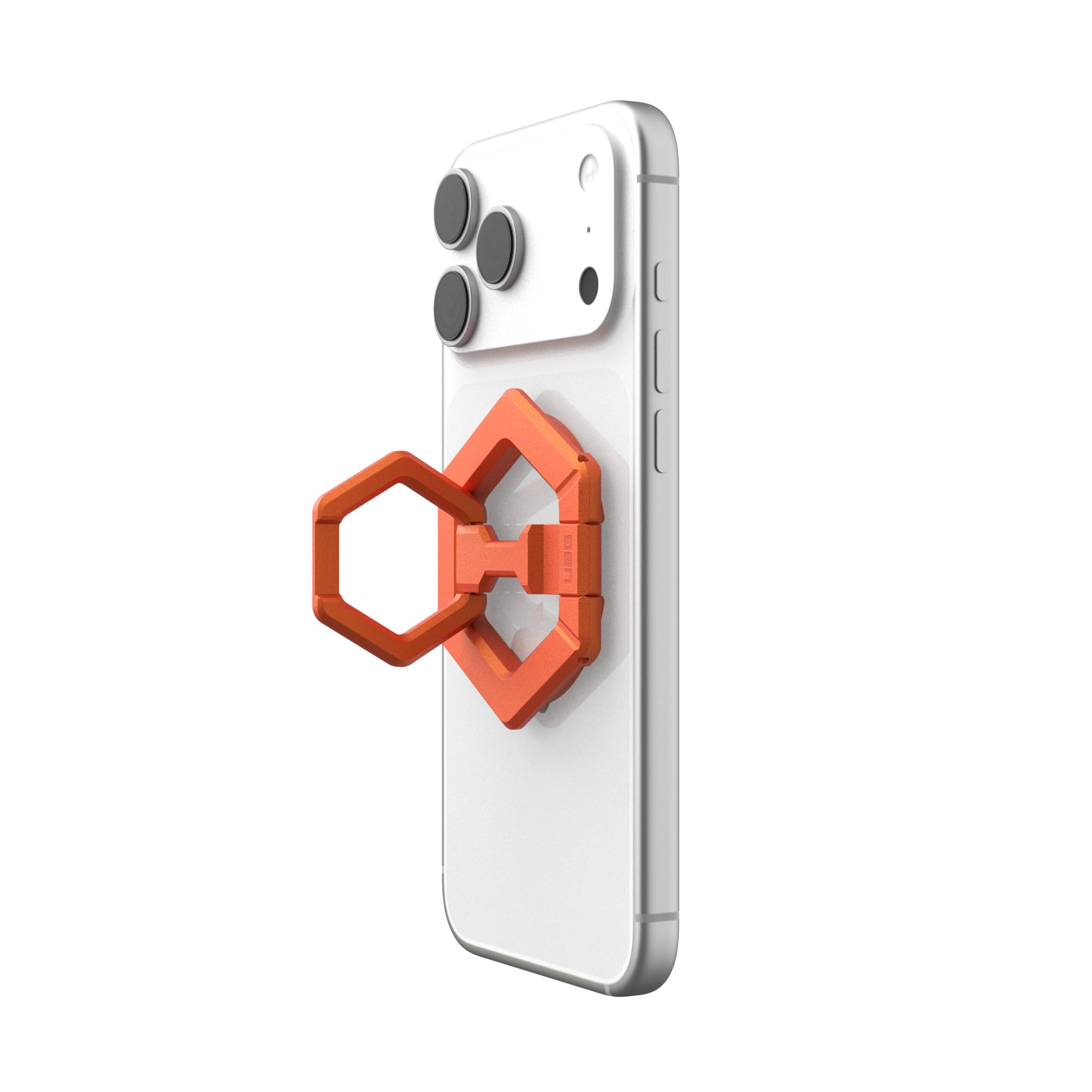 Alt View 3. UAG - Magnetic Phone Ring Stand, Universal MagSafe Phone Grip & Stand, Ultra-Strong Magnetic Hold, Premium Zinc, Sturdy - Burnt Orange.