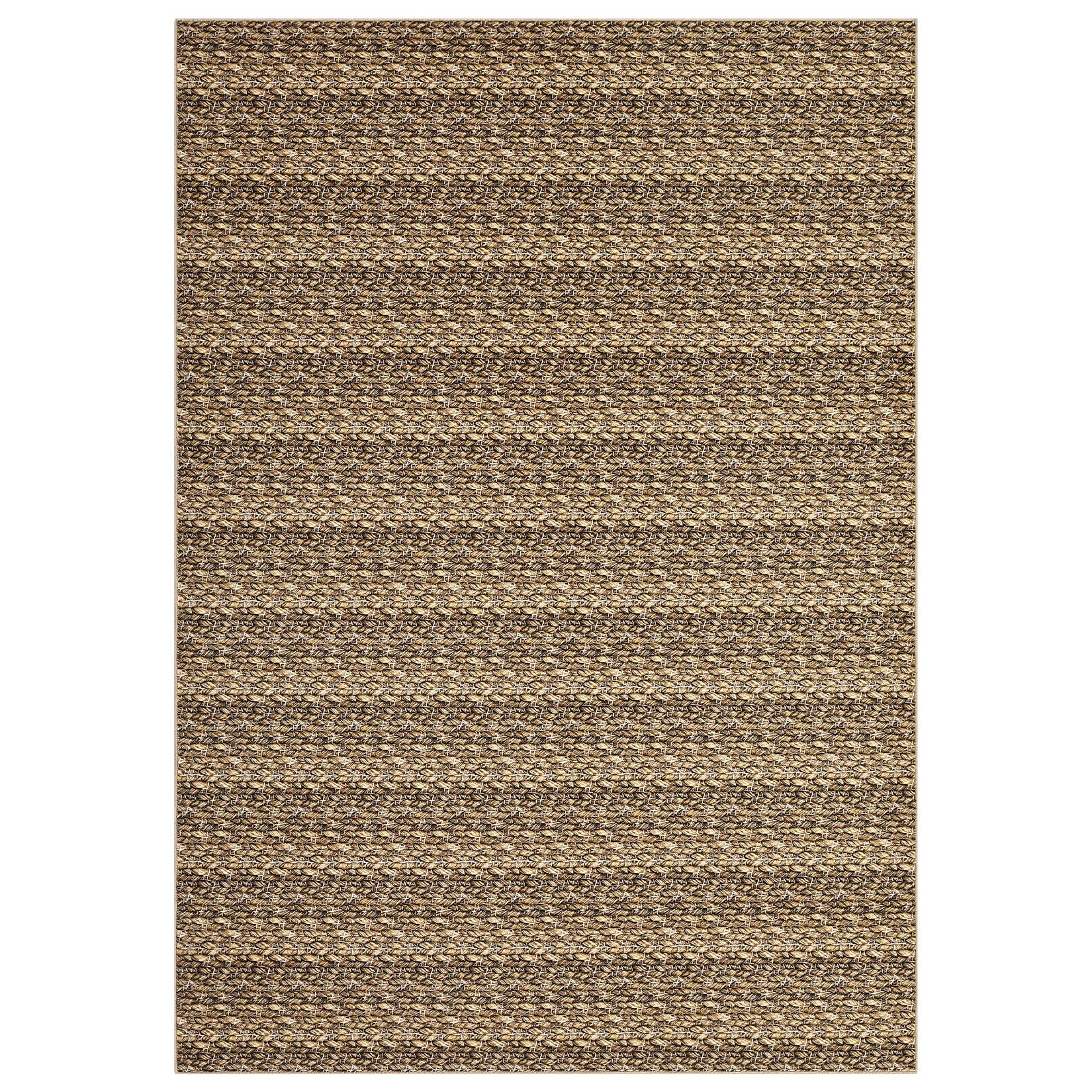 Front. GAOMON - Modern Woven Area Rug Non Slip Foldable Low Pile Pet Friendly Vacuum Clean Floor Cover for Living Room Kitchen - Brown.