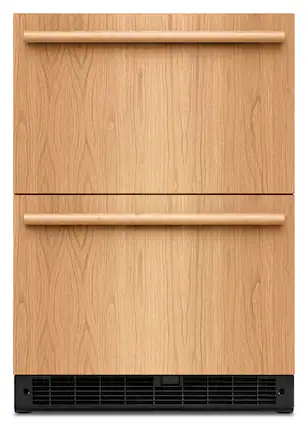 Front. KitchenAid - 4.4 Cu. Ft. Undercounter Double-Drawer Refrigerator - Panel Ready.