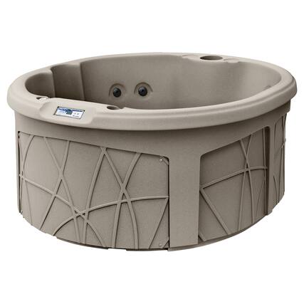 Front. Lifesmart - LifeSmart Key Largo Hot Tub Spa with 110 Volt Plug and Play and LED Light, Sand - Tan.