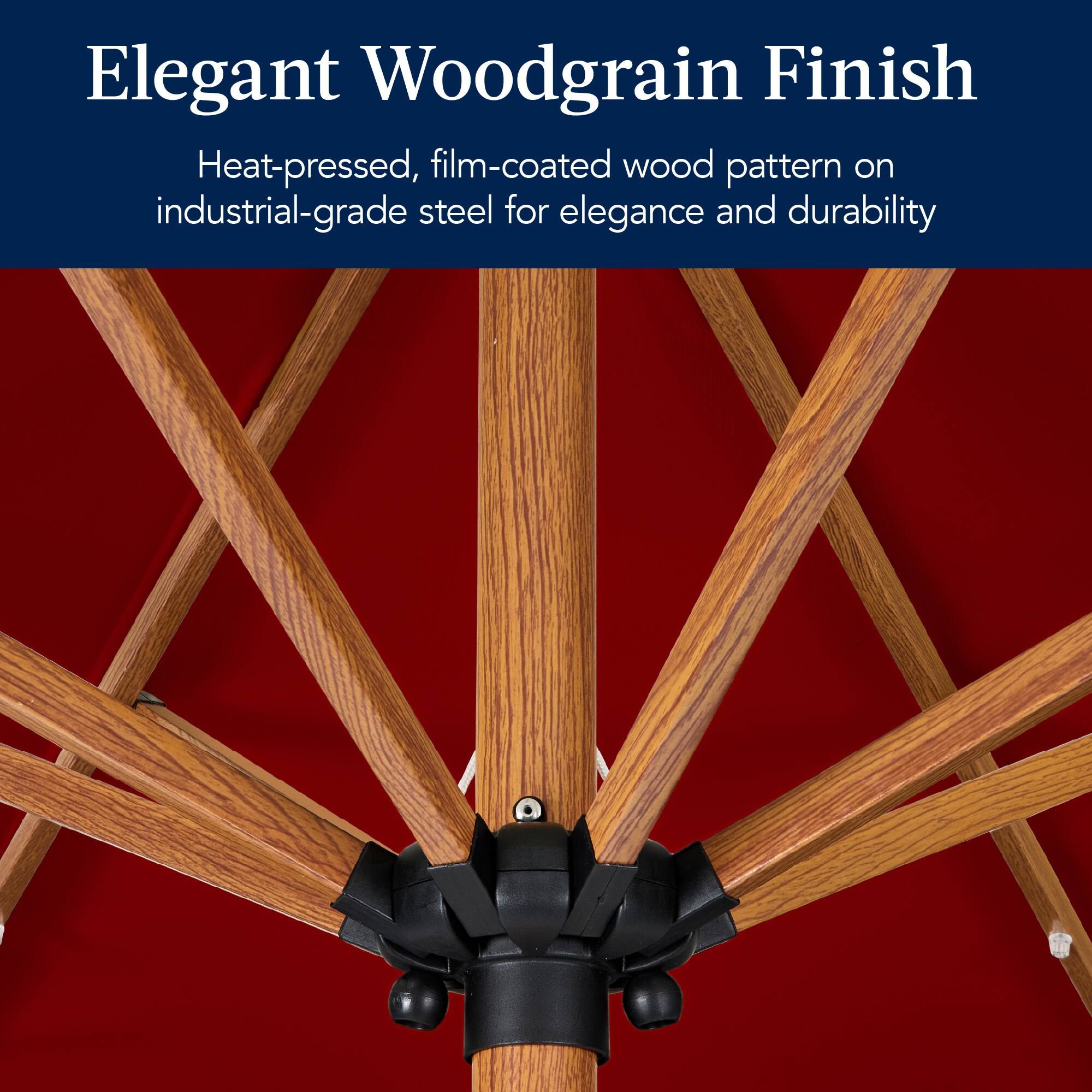 Elegant Woodgrain Finish

Heat-pressed, film-coated wood pattern on industrial-grade steel for elegance and durability.