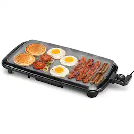 Elite Cuisine - EGRL0052 10" X 20" Ceralast Ceramic Non-Stick Electric Griddle - Gray