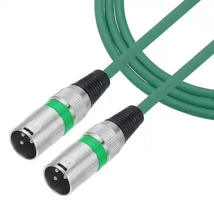 Front. Unique Bargains - 3-Pin XLR Male to Male Microphone Cable with XLR Audio Professional Adapter for Stage Studio PA Systems - Green.