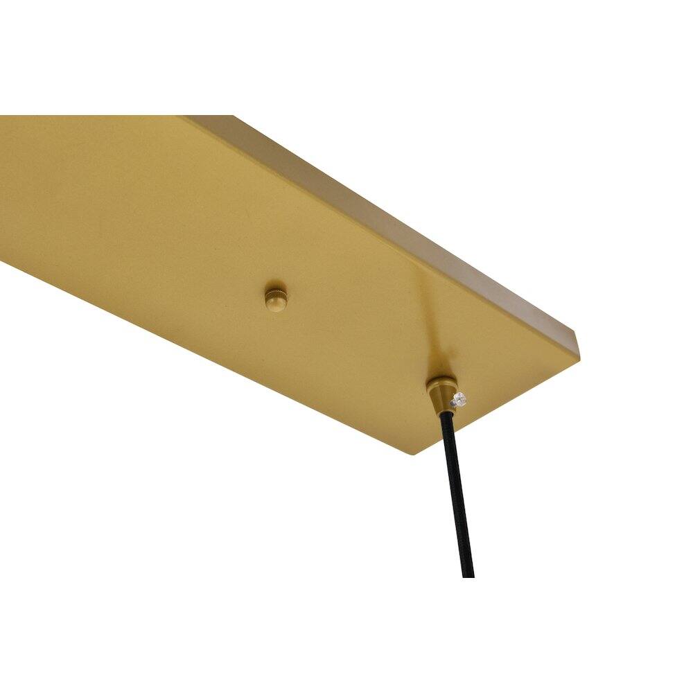 Angle. Living District - Waltz 5 Light Brass Pendant - Brass And Clear.