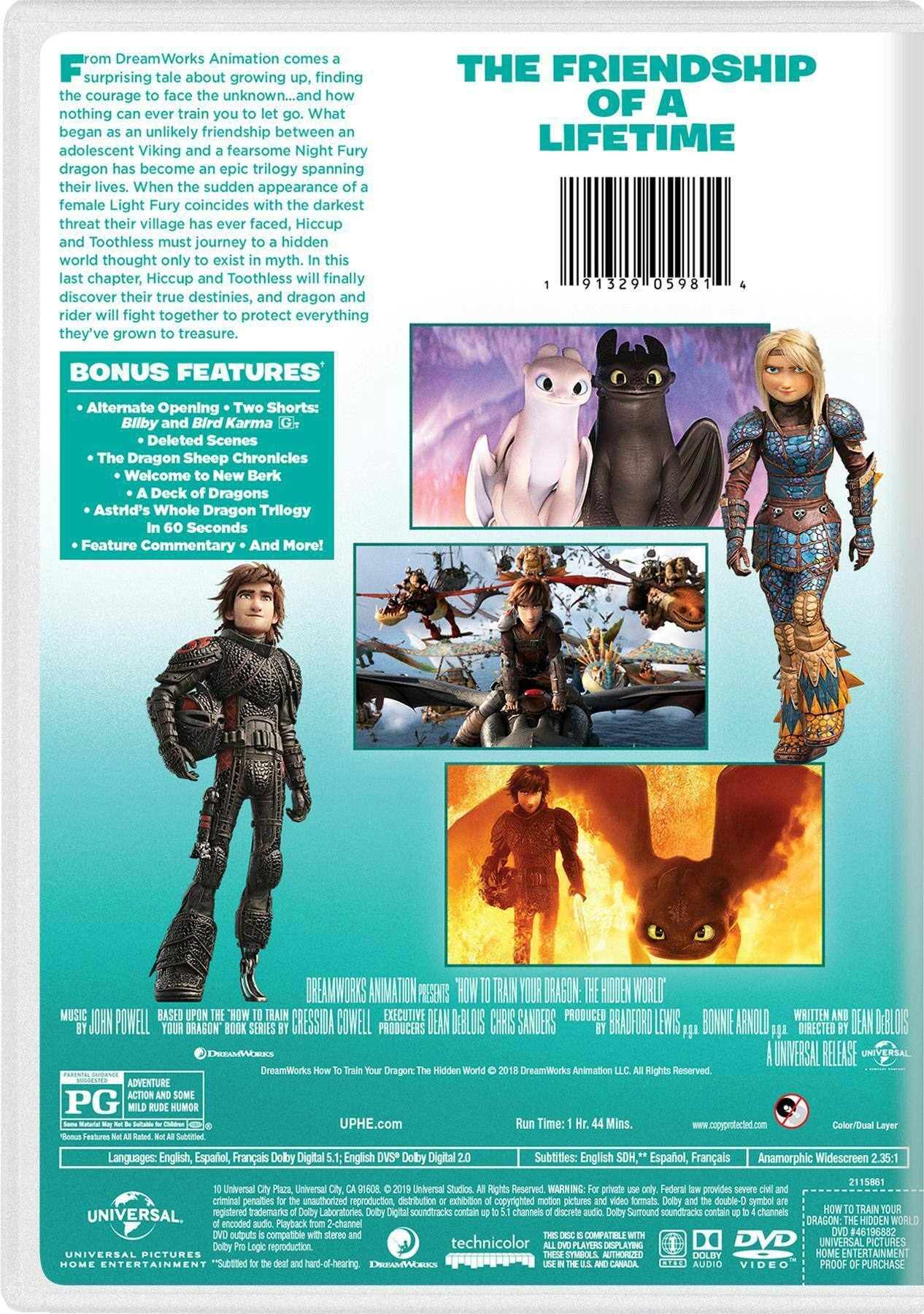Back. How to Train Your Dragon - The Hidden World [DVD].