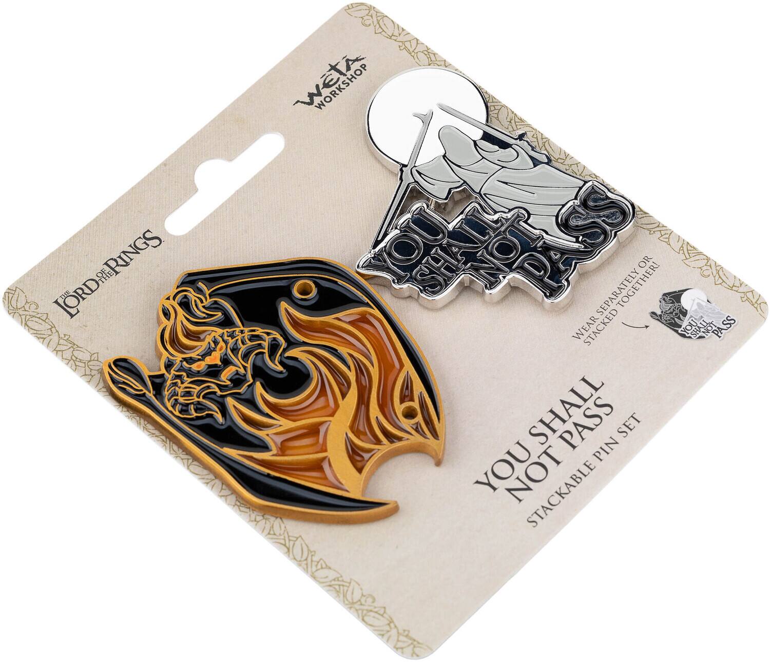 LORD RINGS

YOU SHALL NOT PASS STACKABLE PIN SET

WETA WORKSHOP

WEAR STACKED OR SEPARATELY TOGETHER!