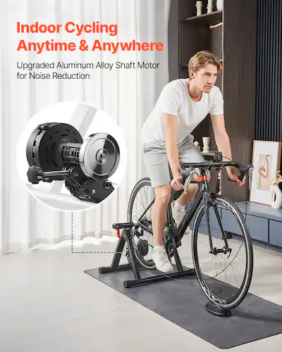 VEVOR Bike Trainer 6 Level Resistance 26-29 in & 700C Wheels Foldable Magnetic Bicycle Stationary Stand for Indoor Exercise Riding with Quick VEVOR Bike Trainer 6 Level Resistance 26-29 in & 700C Wheels Foldable Magnetic Bicycle Stationary Stand for Indoor Exercise Riding with Quick