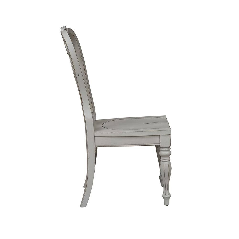 Alt View 2. Liberty Furniture Industries - Magnolia Manor Splat Back Side Chair (RTA)-Set of 2 in Antique White - White.