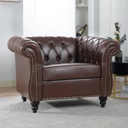 Anysun - Modern Classic PU Leather Sofa Set - Luxurious Comfort & Stylish Durable Design - Dark Brown