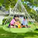 Alt View 3. Sorbus - orbus 56" Stylish Hanging Swing Nest - Premium Cotton Double Hammock Daybed Saucer Style Lounger Swing Chair- 264lbs - Green.