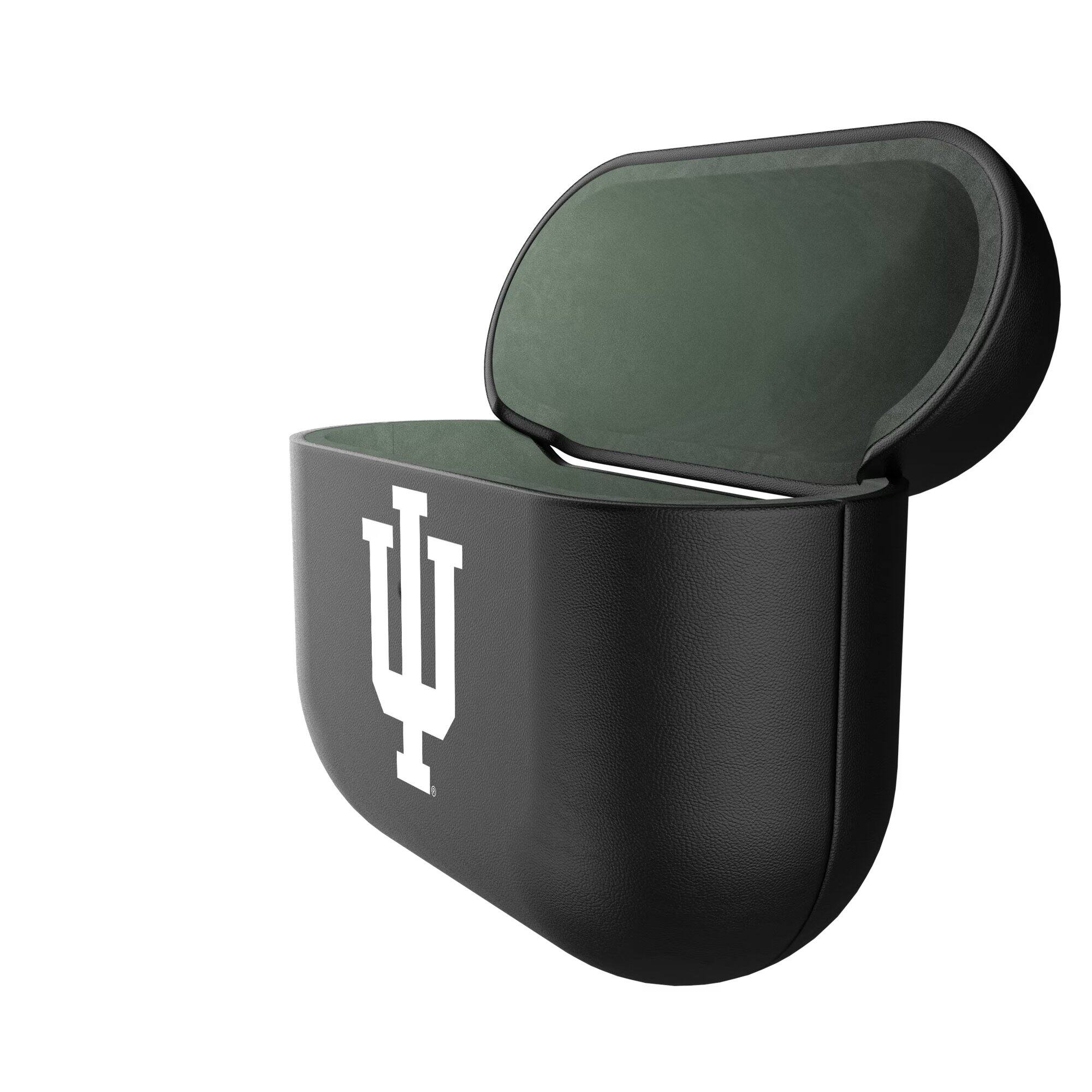 Alt View 1. Keyscaper - Indiana Hoosiers Black Indiana Hoosiers Insignia AirPods 3rd Gen Case Cover - Black.