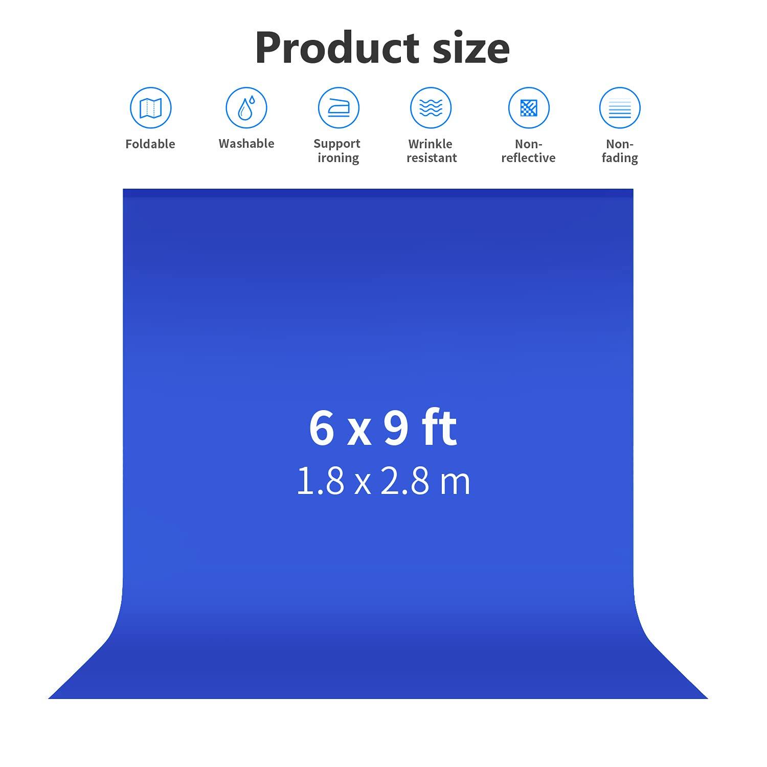 Product size: Foldable, Washable, Support ironing, Wrinkle resistant, Non-reflective, Non-fading  
6 x 9 ft  
1.8 x 2.8 m