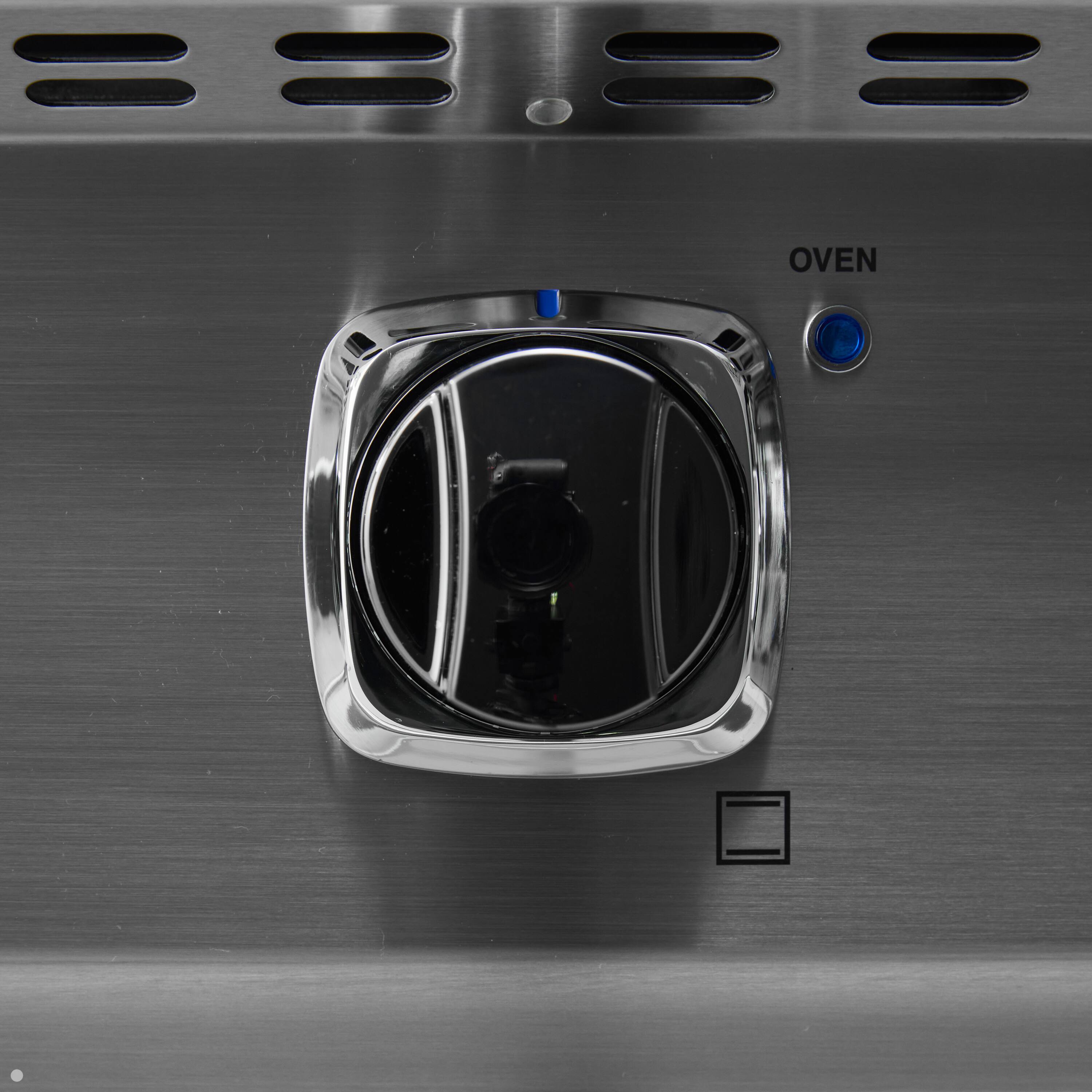 Alt View 15. Viking - 5-Series 6.1 cu ft Freestanding all Gas Sealed Burner Range with Double Oven - Cast Black with Brushed Brass Trim - Cast Black.