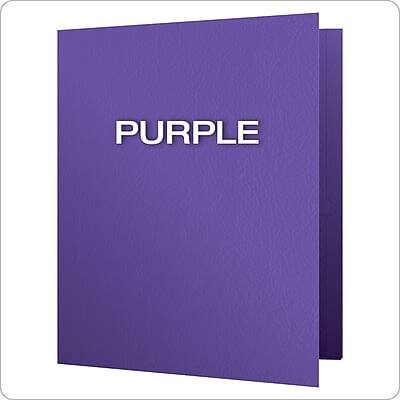 Alt View 2. Oxford - Oxford Twin Portfolio Folders, Purple, 25/Box (OXF 57514) - Purple.
