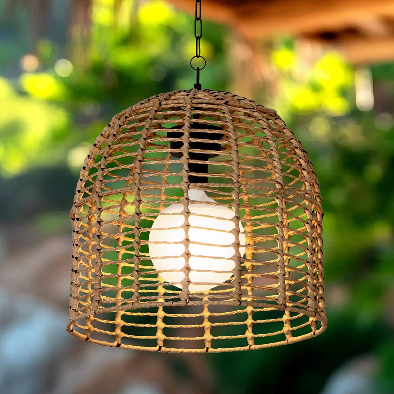 SUNJOY - Keely LED Chandelier with Remote Control, Battery Operated (not included) - Light Brown price history on PriceWatchPro