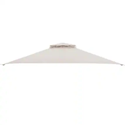 Front. Costway - Costway 10' x 12' Patio Gazebo Replacement Top Cover 2-Tier Canopy CPAI-84 Outdoor - Beige.