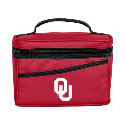 Front. Logo Brands - Oklahoma Sooners 6-Can Flex Cooler - Cardinal.