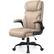 Front. Brick Attic - Office Chair, Ergonomic Computer Desk Chairs, Executive Leather Chair with Adjustable Flip-up Armrests, Rocking Function - Khaki.