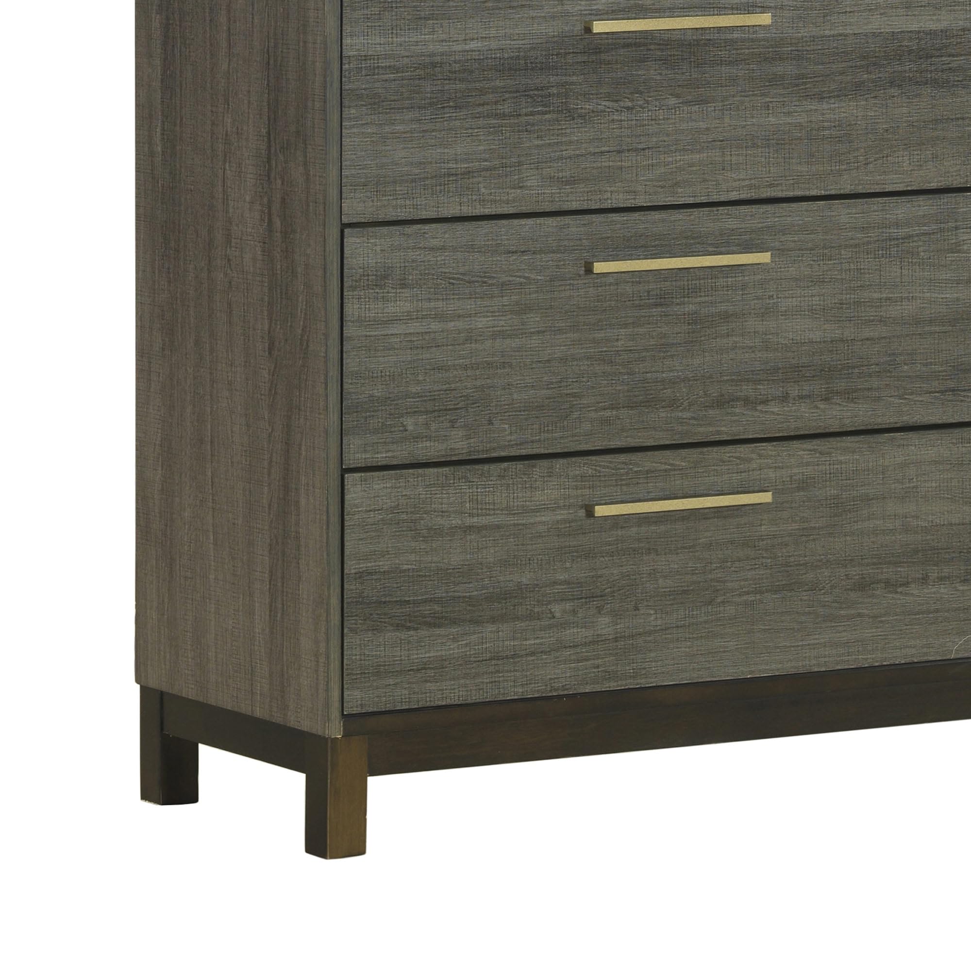 Alt View 2. Kings Brand Furniture - Kings Brand Furniture Exeter Wood 6-Drawer Double Dresser & Mirror - Grey.