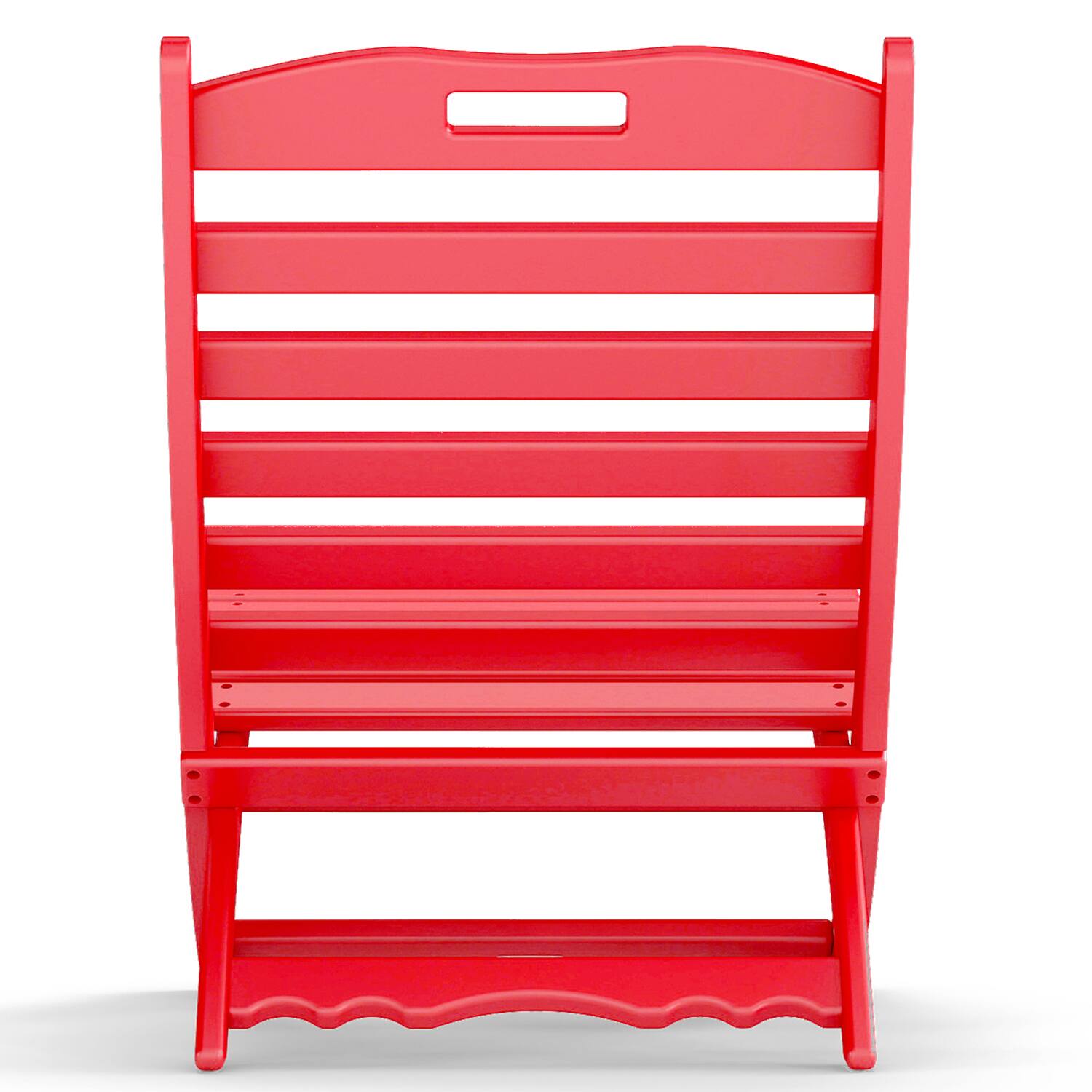 Alt View 1. FODINGHILL - Folding Xavier Wave Chairs , Portable HDPE Adirondack Chairs, All-Weather Outdoor Chairs - Red.
