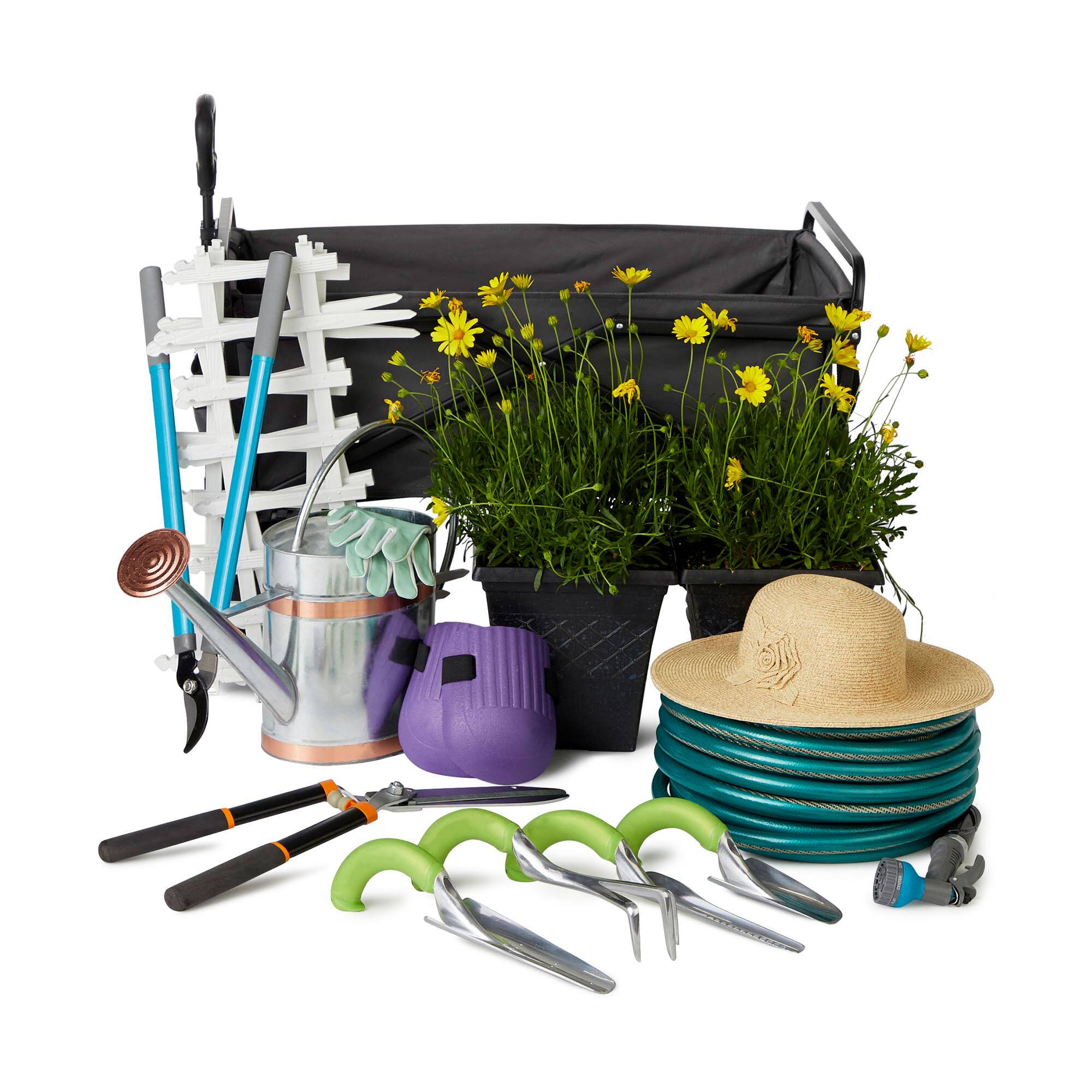 Alt View 3. SEINA - Seina 150lb Capacity Collapsible Steel Frame Outdoor Utility Wagon Cart, Gray - Gray.