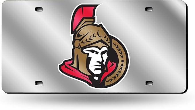 Rico Industries - Ottawa Senators Acrylic License Plate Laser Tag - Multi