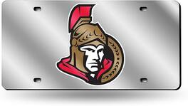 Rico Industries - Ottawa Senators Acrylic License Plate Laser Tag - Multi