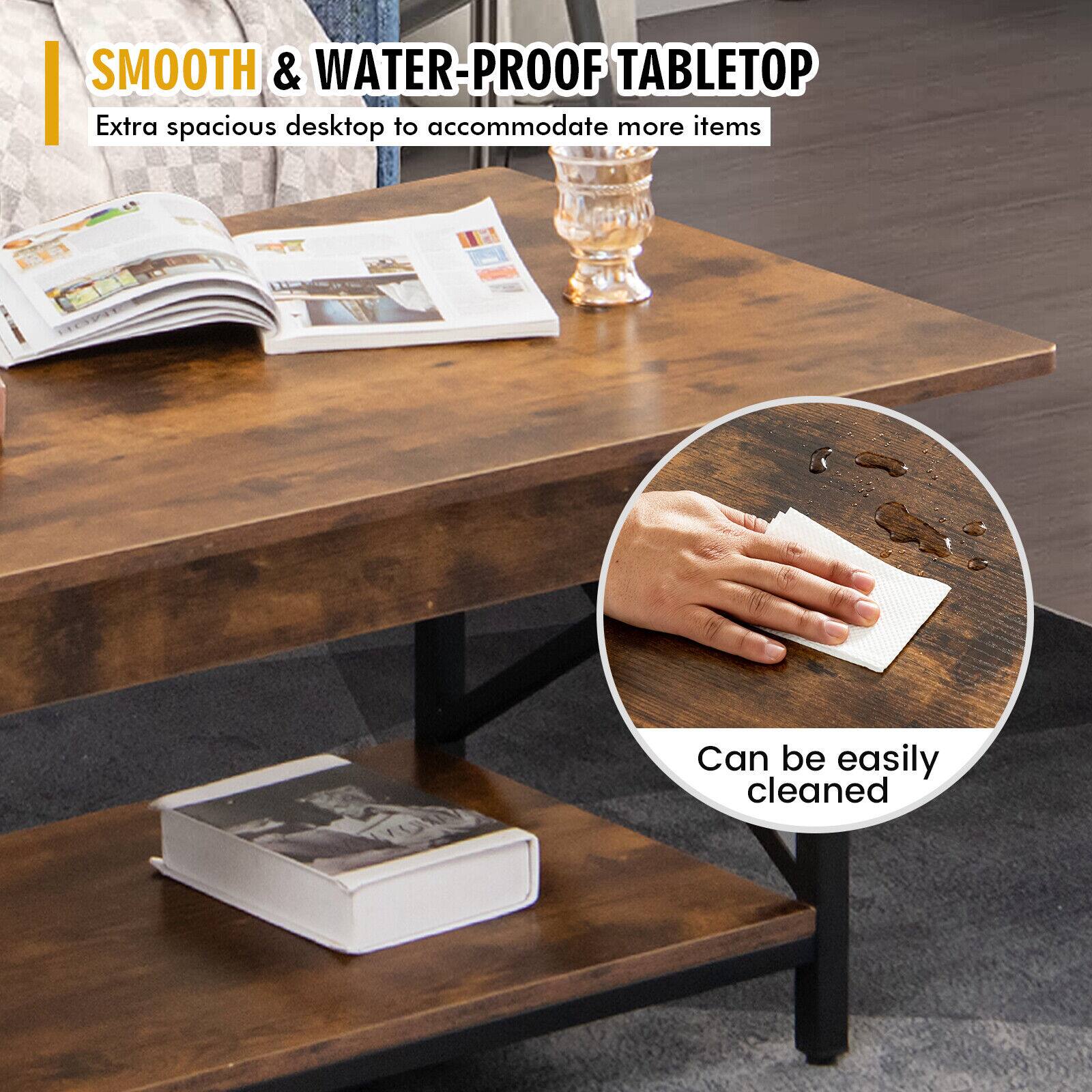 SMOOTH & WATER-PROOF TABLETOP
Extra spacious desktop to accommodate more items
Can be easily cleaned