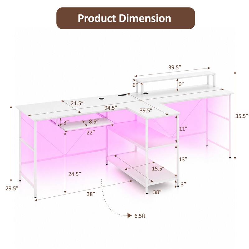 Product Dimension: 39.5" x 6" x 6" x 21.5" x 94.5" x 3" x 8.5" x 22" x 39.5" x 11" x 35.5" x 13" x 24.5" x 15.5" x 29.5" x 38" x 38" x 3" x 6.5ft