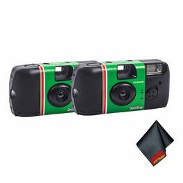 Fujifilm - 2xFUJIFILM QuickSnap Flash 400 Disposable Camera (27 Exposures), Bundle