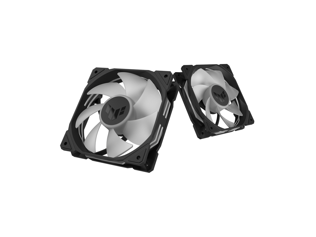 Alt View 8. ASUS - ASUS TUF Gaming TR120 ARGB Fan - Black Triple Pack, 28mm Frame, Double-Layer LED, Aura Sync - Black.