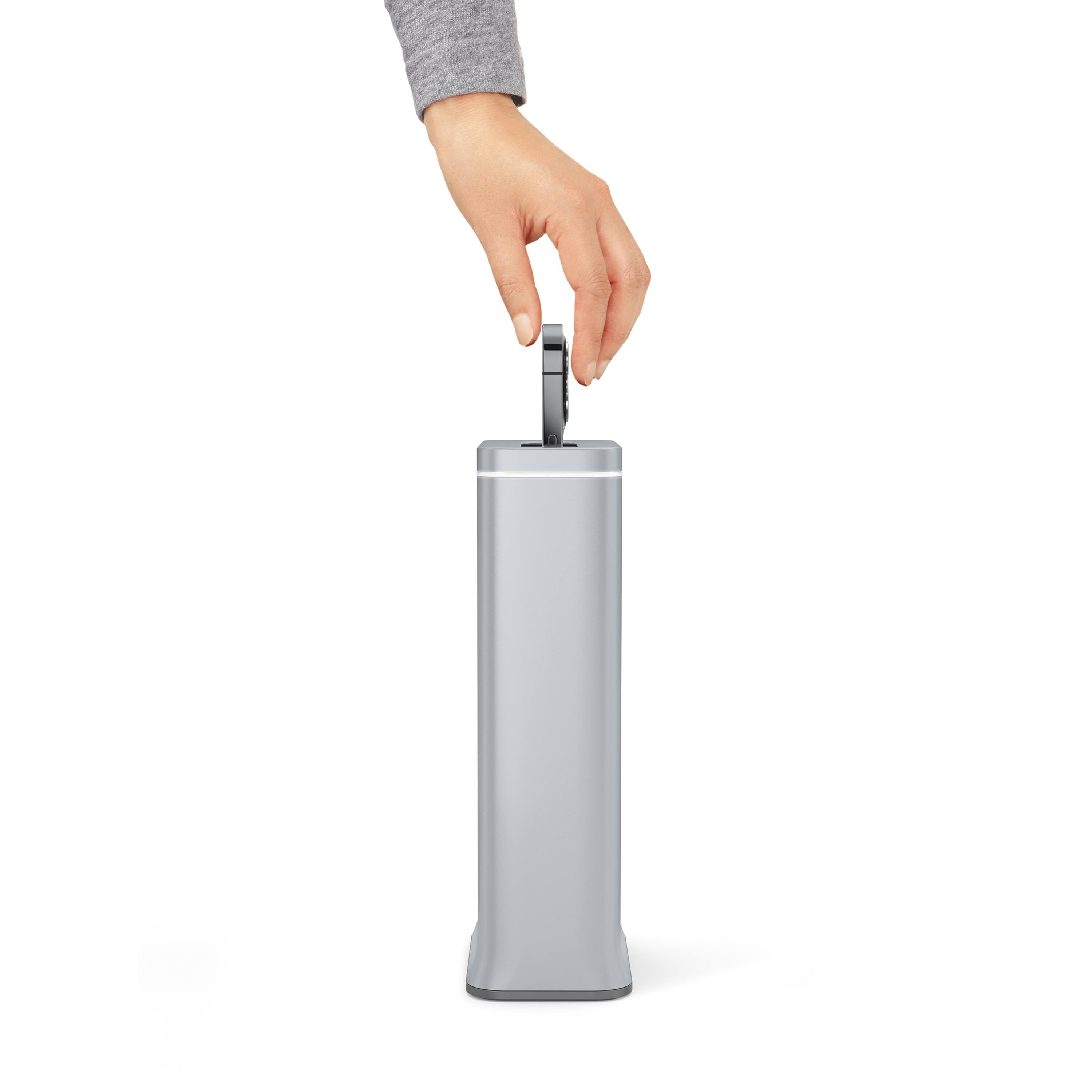 Alt View 2. simplehuman - cleanstation, matte silver stainless steel - Matte Silver.