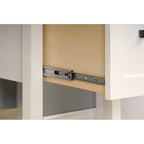 Back. SlickBlue - Top Drawer Farmhouse Office Desk with 2 Storage Drawers - White Oak.