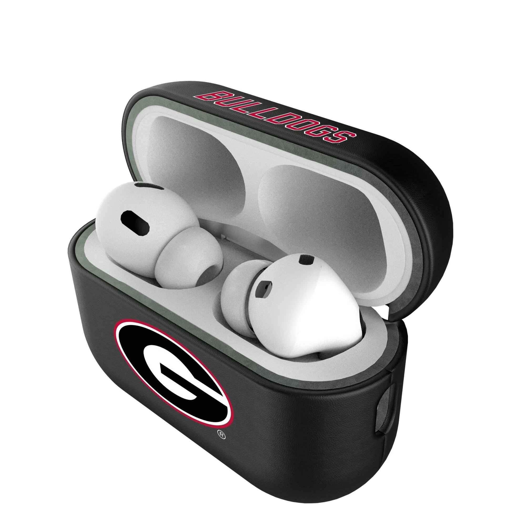 Alt View 3. Keyscaper - Georgia Bulldogs Georgia Bulldogs Insignia 2nd Gen AirPods Pro Case Cover - Black.