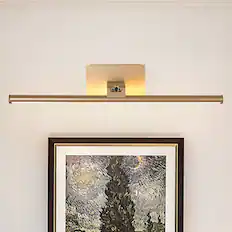 Front. Parrot Uncle - 16 Inch Gold LED Picture Light with Remote Control - Gold.