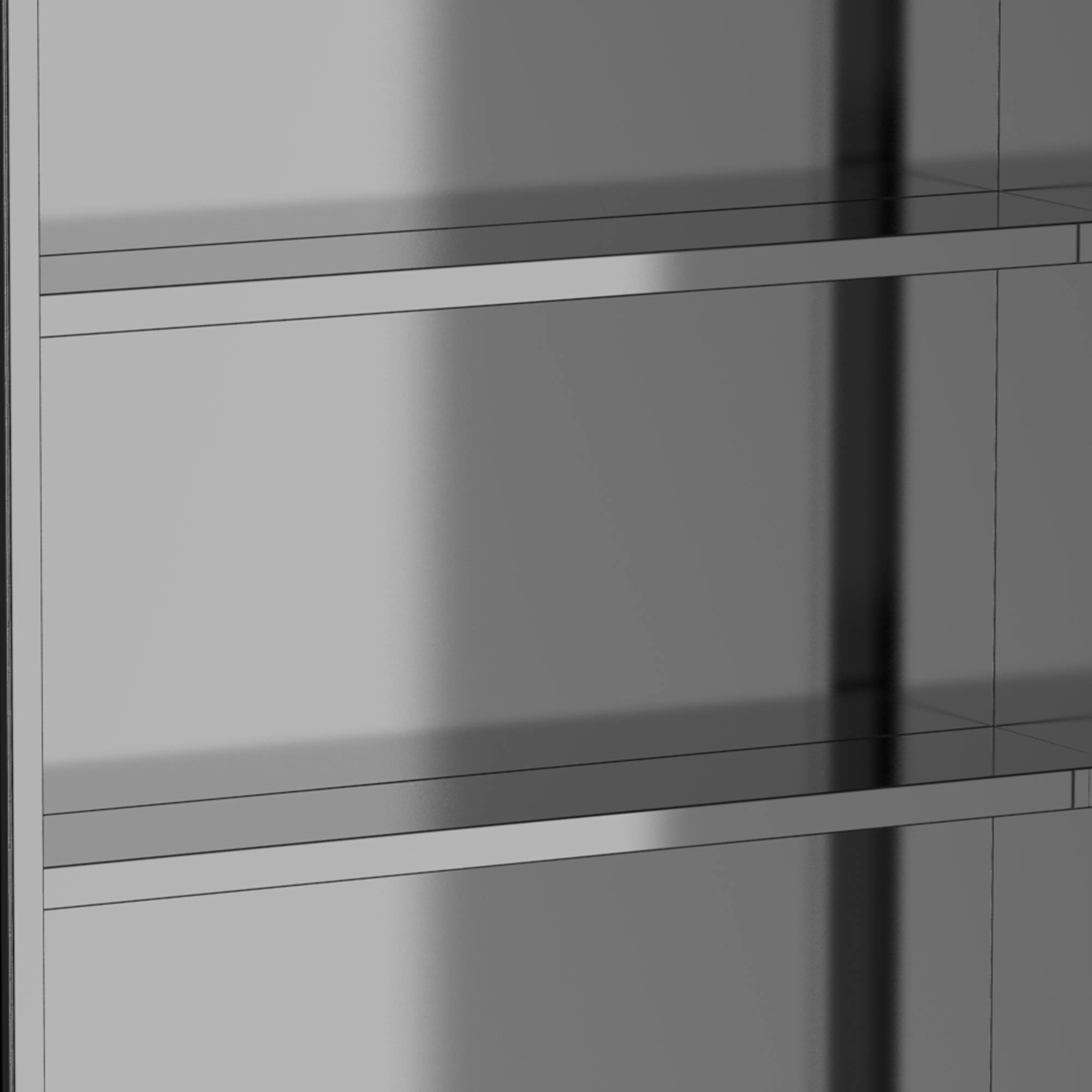 Alt View 8. Kleankin - Bathroom Mirrored Cabinet, 24"x26" Stainless Steel Frame Medicine Cabinet, Wall-Mounted Storage Organizer - Silver.