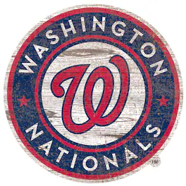 Fan Creations - Washington Nationals Distressed Logo Cutout Sign - Multicolor