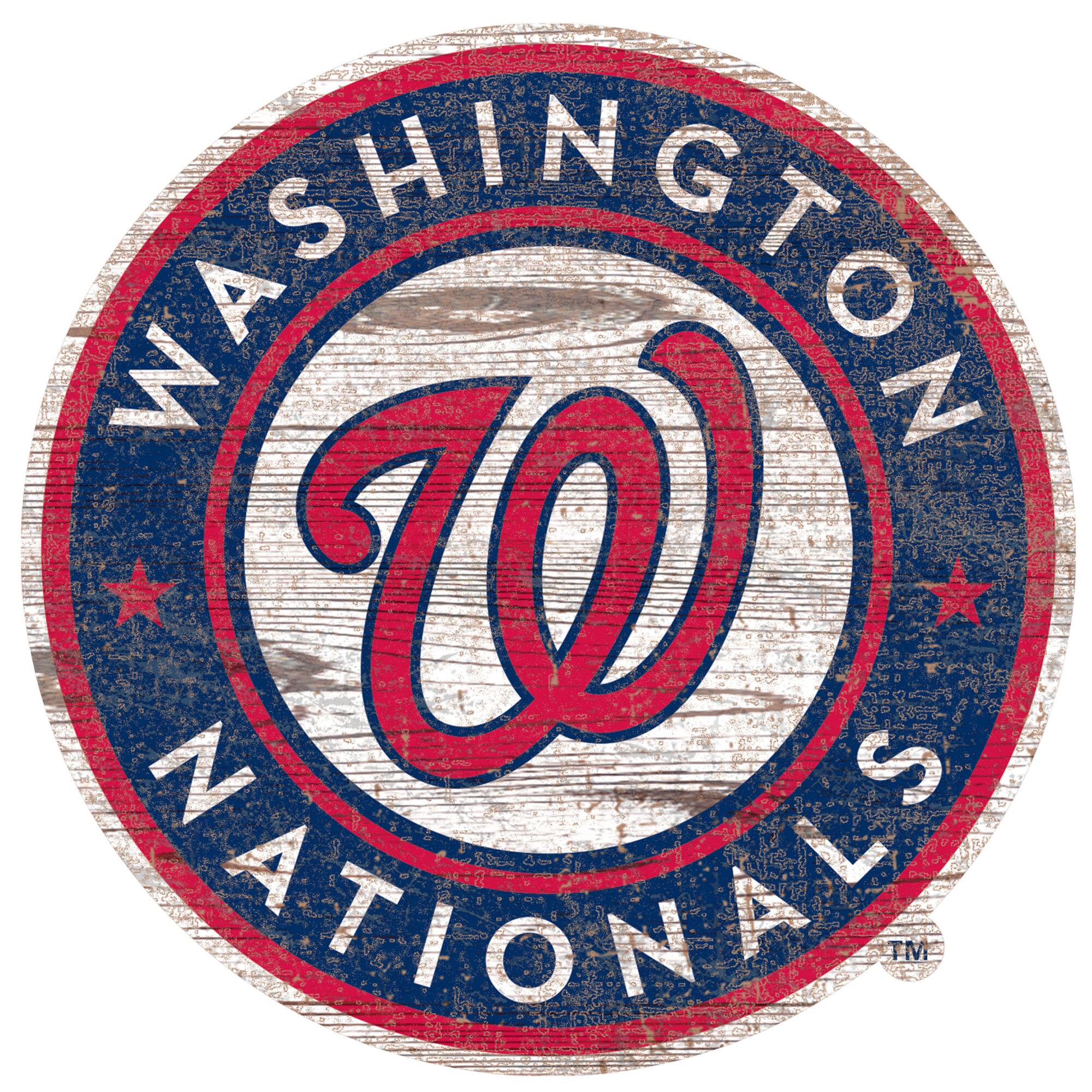 Washington Nationals Distressed Logo Cutout Sign