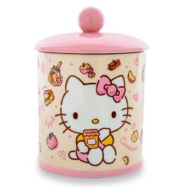 Silver Buffalo - Sanrio Hello Kitty Apples and Cinnamon Ceramic Snack Jar | 8 Inches Tall - Pink