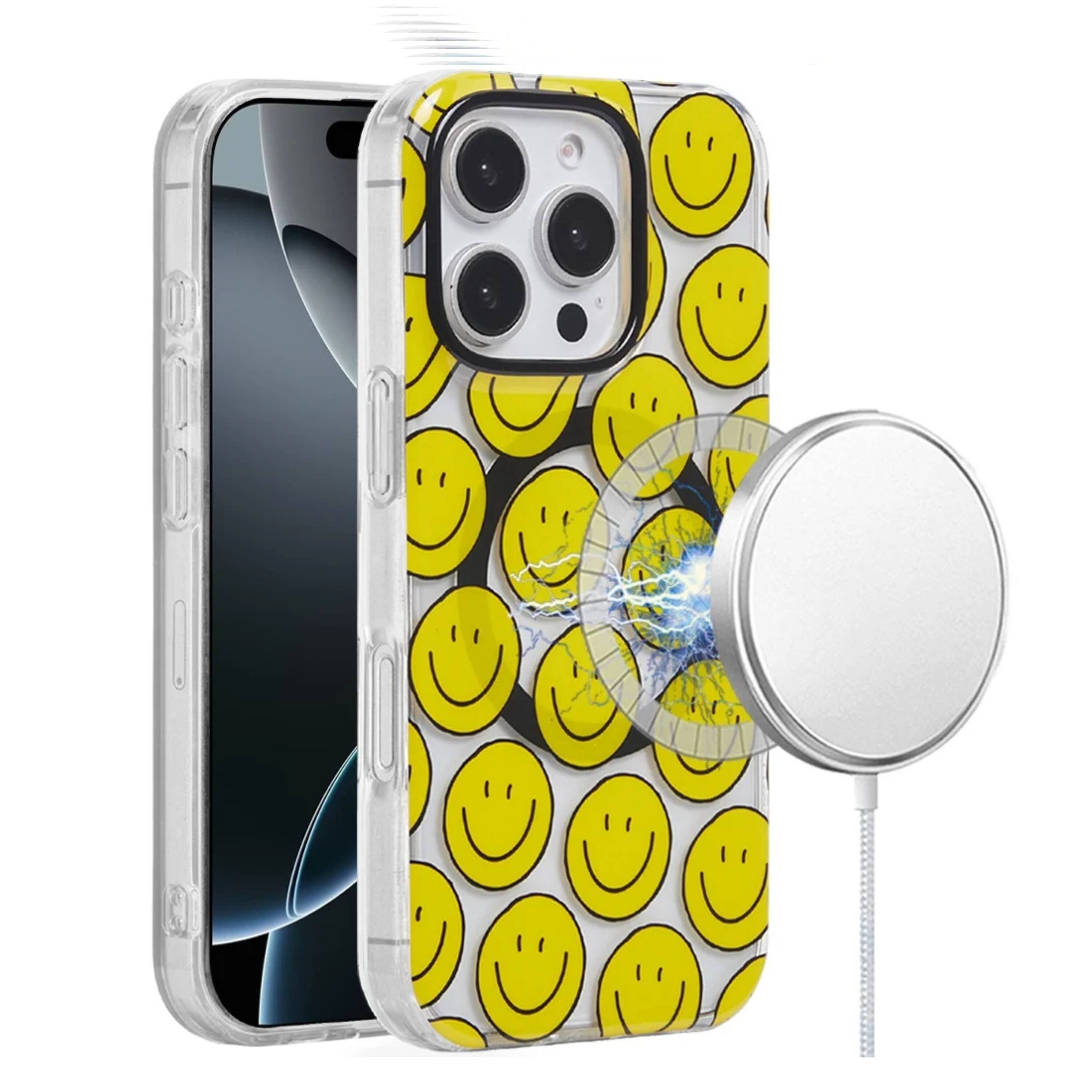 Kitcheniva 2 Layer TPU Design Magnetic Circle Phone Case With Tempered ...