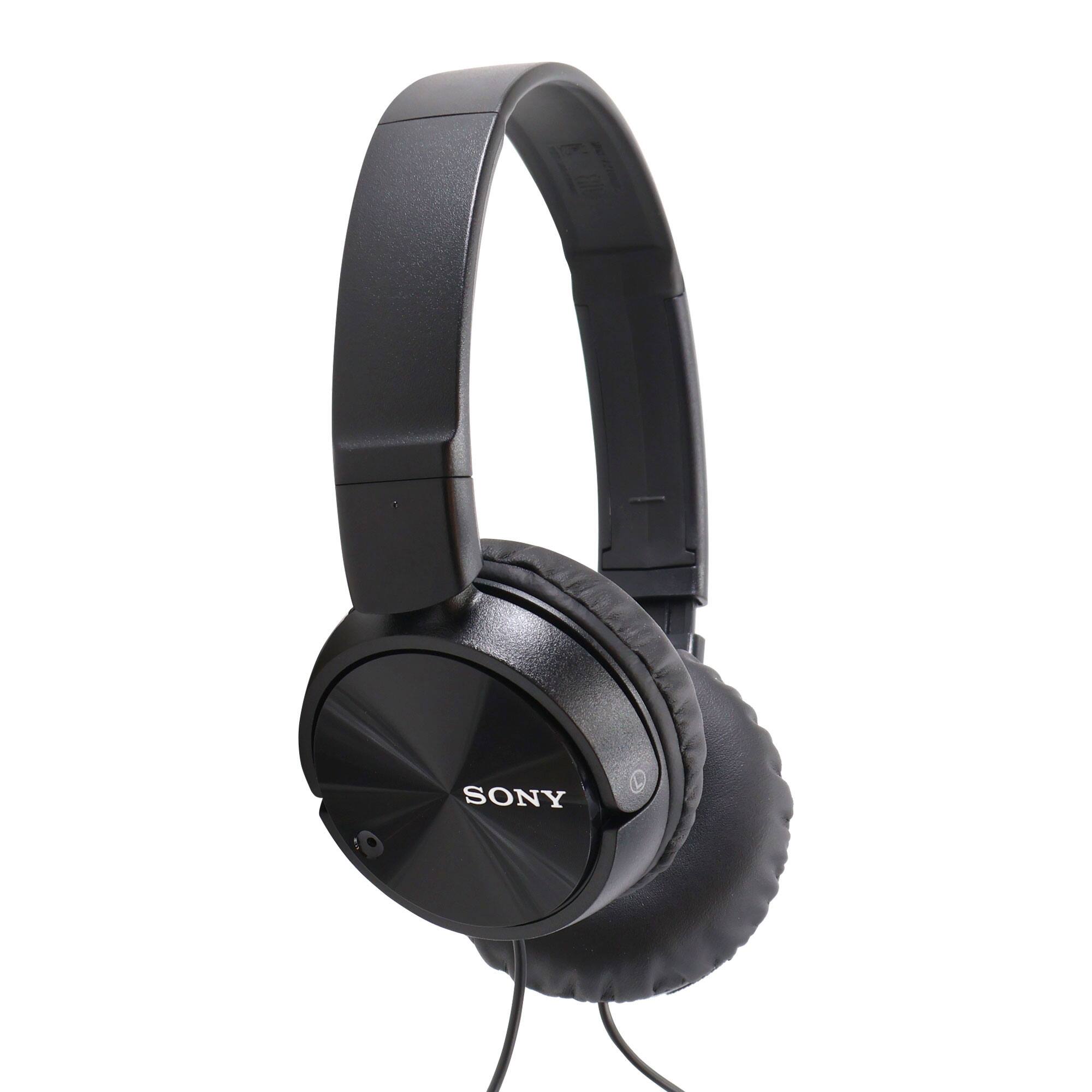 Angle. Sony - Sony XB100 Waterproof Bluetooth Speaker Black + MDR-ZX110 Wired Headphones Black - Black.