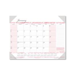 House of Doolittle - Recycled Monthly Desk Pad Calendar Breast Cancer Awareness Artwork 22 x 17 Black Binding Corners12 Month Jan Dec 2026