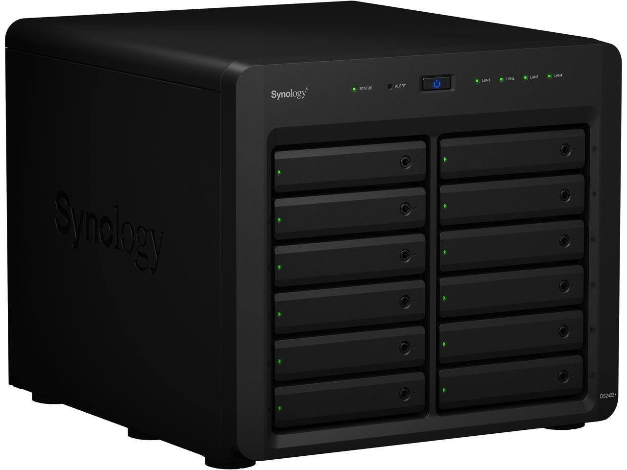 Synology DS2422

STATUS ALERT LAN1 LAN2 LAN3 LAN4