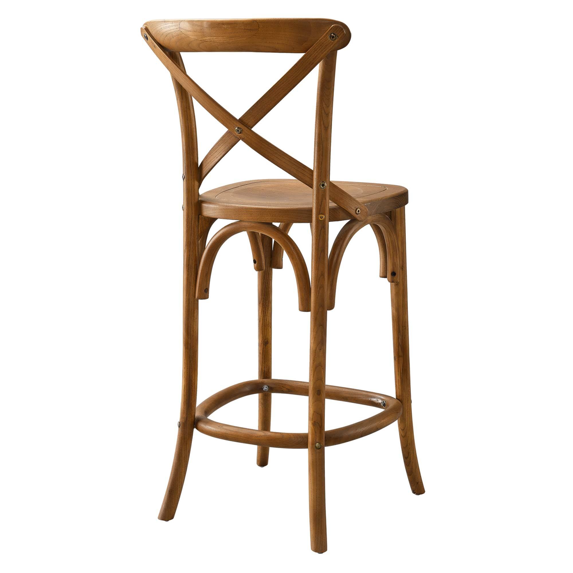 Back. Modway - Gear Counter Stool by Modway - Brown.