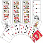 J ♥ J ♦ J ♣ J ♠
Q ♦ Q ♠ Q ♣ Q ♥
K ♦ K ♠ K ♣ K ♥
A ♦ A ♣ A ♥ A ♠
2 ♠ 3 ♠ 4 ♠ 5 ♠ 6 ♠ 7 ♠ 8 ♠ 9 ♠ 10 ♠
Joker
2 ♥ 3 ♥ 4 ♥ 5 ♥ 6 ♥ 7 ♥ 8 ♥ 9 ♥ 10 ♥
Joker
3 ♦ CF CHIEFS